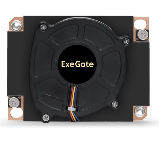 Кулер ExeGate ESNK-P0067APS4.PWM.1U.3647.Cu радиальный улитка, медный, 1U, 3 тепл. трубки, LGA3647, Narrow, TDP 165W, Fan 80mm, PWM, 1500-6600RPM, 2 ball bearing 293438