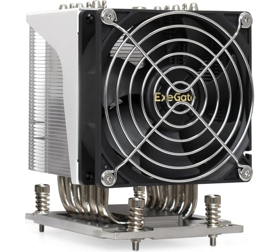 Кулер ExeGate ESNK-P0064AP4.PWM.4U.SP3.Cu Al+Cu, 4U, 6 тепл. трубок, LGA SP3, TDP 280W, PWM, 1900-3800RPM, 2 ball bearing, 4pin, 44db, 730г, на винтах, с термопа 293437 1