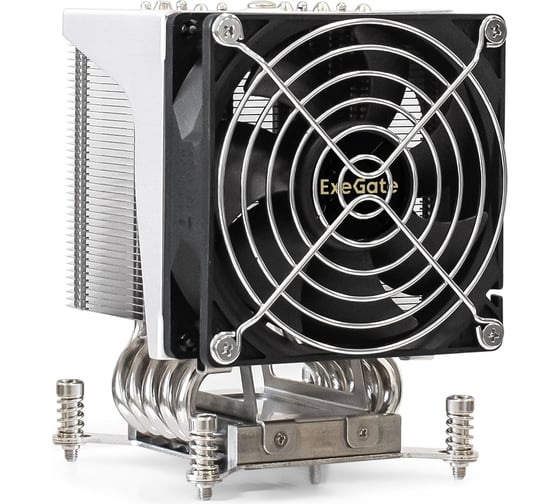 Кулер ExeGate ESNK-P0050AP4.PWM.4U.2011.Cu Al+Cu, 4U, 5 тепл. трубок, LGA2011 2066, TDP 165W, Fan 80mm, PWM, 1900-3800RPM, 2 ball bearing, 4pin, 44db, 650г, на в 293433