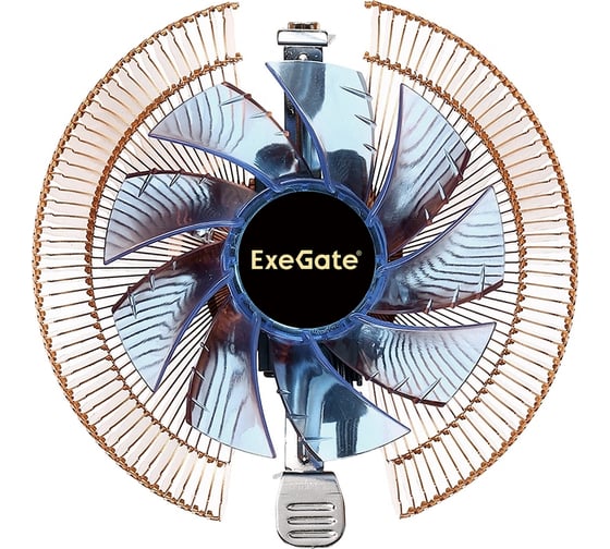 Кулер ExeGate Wizard EE91-Cu.BLUE Al+Cu, LGA775 1150 1151 1155 1156 1200 1700 AM2 AM2+ AM3 AM3+ AM4 AM5 FM1 FM2 754 939 940, TDP 80W, Fan 90mm, 2200RPM, Hydro be 286153