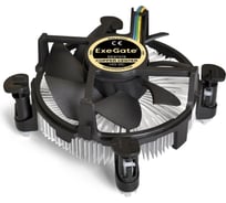 Кулер ExeGate EЕ97378 Al+Cu, LGA775 1150 1151 1155 1156 1200, TDP 95W, Fan 92mm, 2400RPM, Hydro bearing, 4pin, 23db, 185г, на защелках, с термопастой, RTL 283278
