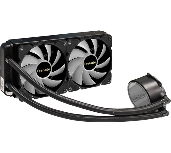 Комплект водяного охлаждения ExeGate BlackWater-240.PWM.ARGB 3 PIN 5V ADDRESSABLE RGB LGA2066 2011 1366 1150 1151 1155 1156 1200 1700 AM4 FM1 FM2 FM2+ AM2 AM2+ AM3 AM3+, 293458