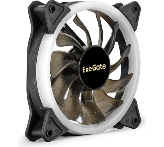 Вентилятор ExeGate 12В DC с подсветкой EX12025H3P4PSR-PWM.ARGB 120x120x25 мм, Hydraulic bearing гидродинамический, 5V ARGB 3pin, 4pin PWM, 1200RPM, ARGB подсветка 295969
