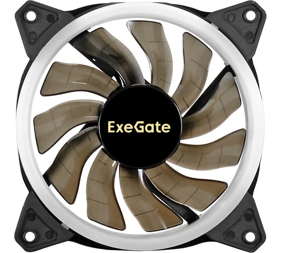 Вентилятор ExeGate 12В DC с подсветкой EX12025H3P4PSR-PWM.ARGB 120x120x25 мм, Hydraulic bearing гидродинамический, 5V ARGB 3pin, 4pin PWM, 1200RPM, ARGB подсветка 295969