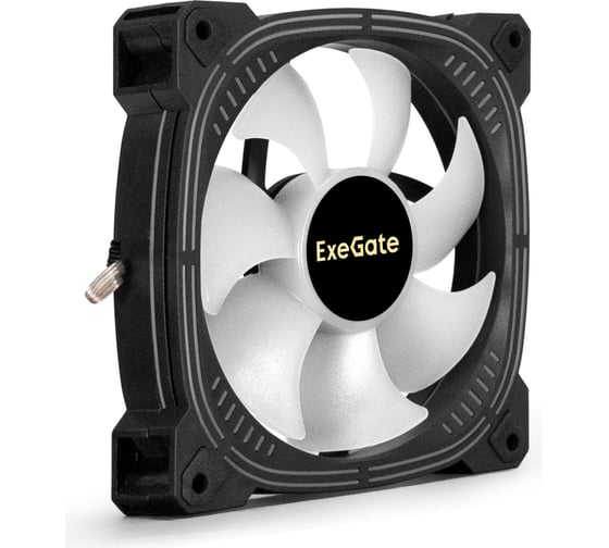 Вентилятор ExeGate 12В DC с подсветкой EX12025H3P4PSU-PWM.ARGB 120x120x25 мм, Hydraulic bearing гидродинамический, 5V ARGB 3pin, 4pin PWM, 1200RPM, ARGB подсветка 295970