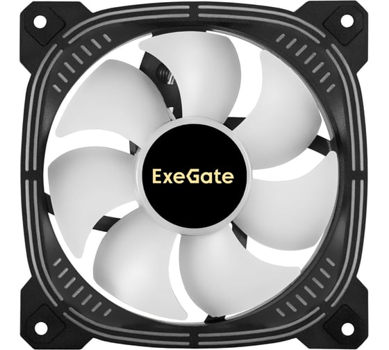Вентилятор ExeGate 12В DC с подсветкой EX12025H3P4PSU-PWM.ARGB 120x120x25 мм, Hydraulic bearing гидродинамический, 5V ARGB 3pin, 4pin PWM, 1200RPM, ARGB подсветка 295970
