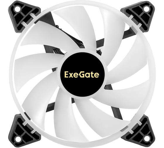 Вентилятор ExeGate 12В DC с подсветкой EX12025H3P4PYH-PWM.ARGB 120x120x25 мм, Hydraulic bearing гидродинамический, 5V ARGB 3pin, 4pin PWM, 1200RPM, ARGB подсветка 295968