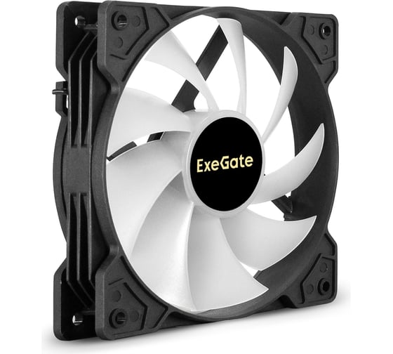 Вентилятор ExeGate 12В DC с подсветкой EX12025H6PMY-PWM.ARGB 120x120x25 мм, Hydraulic bearing гидродинамический, 6pin, 1200RPM, ARGB подсветка, 33dBA 295971
