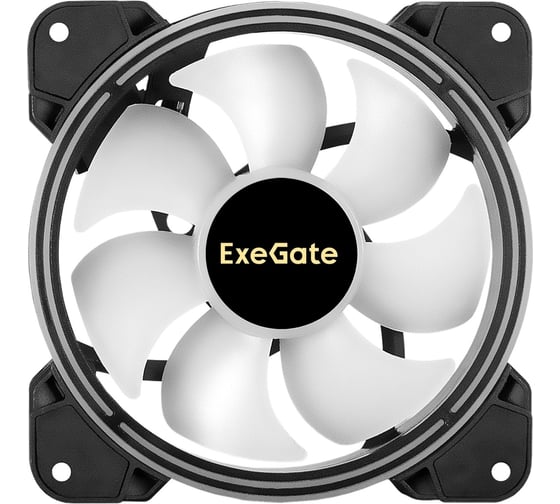 Вентилятор ExeGate 12В DC с подсветкой EX12025HM3PM.FRGB.7O5CSU 120x120x25 мм, Hydraulic bearing гидродинамический, 3pin+Molex, FRGB подсветка, 24dBA 295963