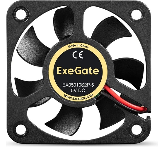 Вентилятор ExeGate 5В DC EX05010S2P-5 50x50x10 мм, Sleeve bearing подшипник скольжения, 2pin, 5500RPM, 27dBA 295199