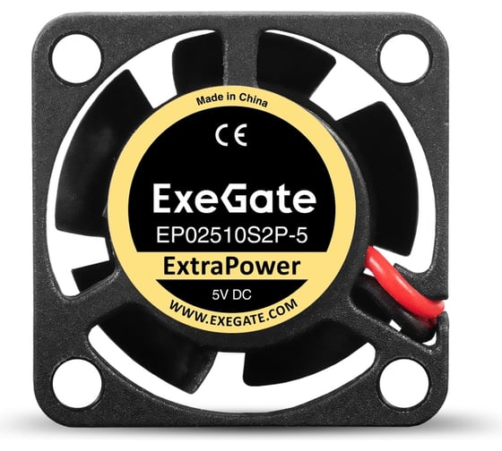Вентилятор ExeGate 5В DC ExtraPower EP02510S2P-5 25x25x10 мм, Sleeve bearing подшипник скольжения, 2pin, 12000RPM, 26dBA 295188