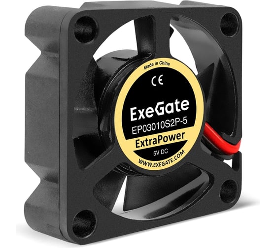 Вентилятор ExeGate 5В DC ExtraPower EP03010S2P-5 30x30x10 мм, Sleeve bearing подшипник скольжения, 2pin, 12000RPM, 33dBA 295191 1