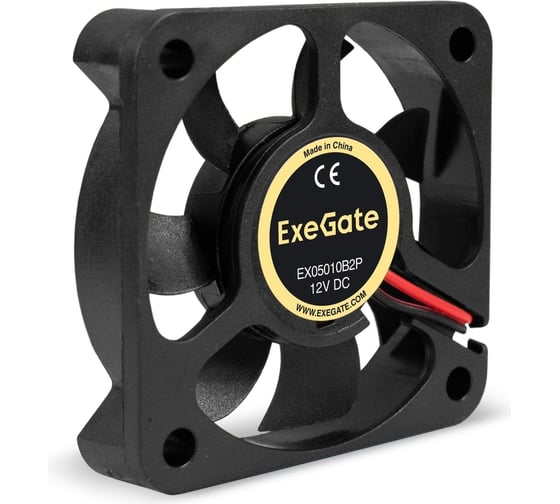 Вентилятор ExeGate EX05010B2P 12В DC, 50x50x10 мм, 2-Ball двойной шарикоподшипник, 2pin, 5500RPM, 30dBA 295220 1