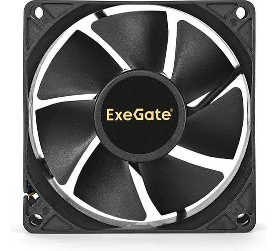 Вентилятор ExeGate EX08025B4P-PWM 12В DC, 80x80x25 мм, 2-Ball двойной шарикоподшипник, 4pin, PWM, 23dBA 283378