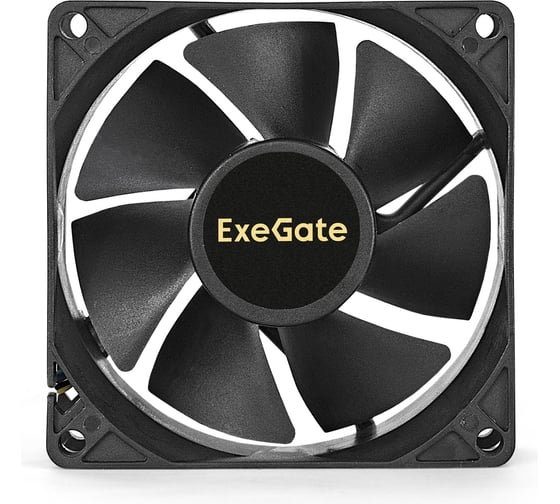 Вентилятор ExeGate EX08025S2P 12В DC, 80x80x25 мм, Sleeve bearing подшипник скольжения, 2pin разъем 2.54, 2200RPM, 22.5dBA 294047