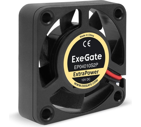 Вентилятор ExeGate ExtraPower EP04010S2P 12В DC, 40x40x10 мм, Sleeve bearing подшипник скольжения, 2pin, 7500RPM, 36dBA 295216