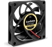 Вентилятор ExeGate ExtraPower EP07015B2P 12В DC, 70x70x15 мм, 2-Ball двойной шарикоподшипник, 2pin, 3100RPM, 28dBA 295232