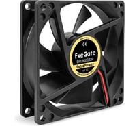Вентилятор ExeGate ExtraPower EP08025B2P 12В DC, 80x80x25 мм, 2-Ball двойной шарикоподшипник, 2pin, 2900RPM, 29.5dBA 295239