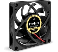 Вентилятор ExeGate ExtraSilent ES07015S2P 12В DC, 70x70x15 мм, Sleeve bearing подшипник скольжения, 2pin, 2000RPM, 18dBA 295230