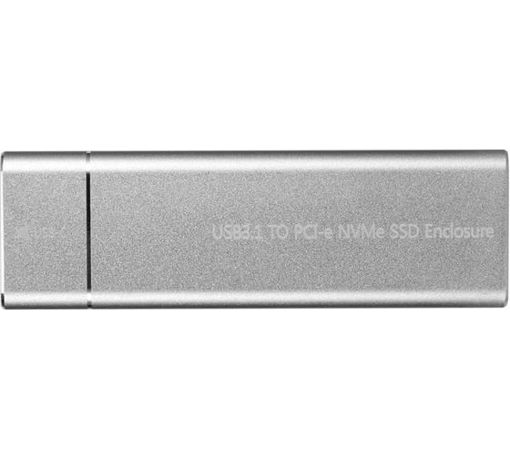 Корпус PALMEXX для M.2 M-key NVMe PCI-e SSD, USB-C 3.1, серебристый PX/SSDB-NVME-SIL 1