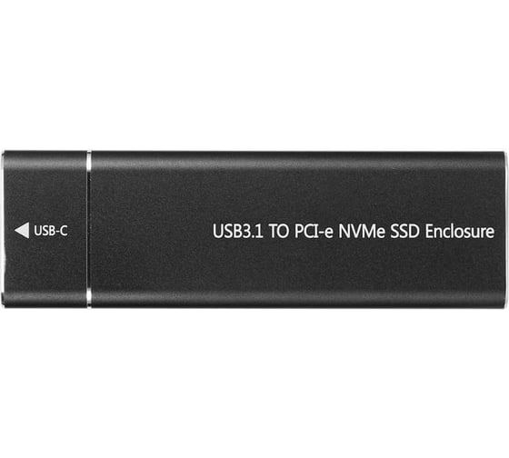 Корпус PALMEXX для M.2 M-key NVMe PCI-e SSD, USB-C 3.1, чёрный PX/SSDB-NVME-BLK