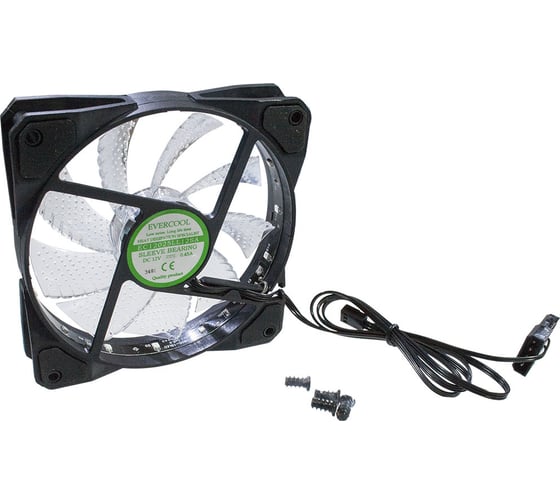 Вентилятор осевой EVERCOOL CLR12025LL12SA-BL 120x120x25 12В с синей подсветкой 2015959894
