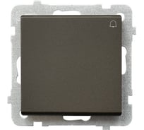 Кнопка звонка Ospel Sonata без рамки, шоколадный металлик LP-6R/m/40
