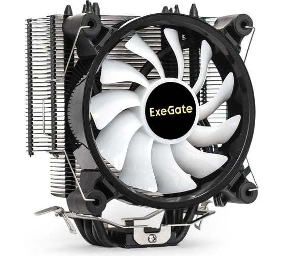 Кулер ExeGate DarkMagic EXX400V2-PWM.RGBAl+Cu, 4 тепловые трубки, LGA775/1150/1151/1155/1156/1200/1700/AM2/AM2+/AM3/AM3+/AM4/AM5/FM1/FM2754939940, TDP140W, Fan120mm, PWM, 1200-2100RPM 293667