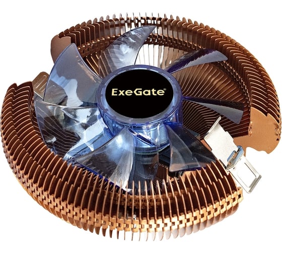 Кулер ExeGate Wizard EE91-PWM.Cu.BLUEAl+Cu, LGA775/1150/1151/1155/1156/1200/1700/AM2/AM2+/AM3/AM3+/AM4/AM5/FM1/FM2754939940, TDP80W, Fan90mm, PWM, 800-2400RPM, Hydrobearing, 4pin, 11-24db 286154