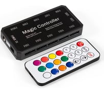 Контроллер-хаб с пультом управления ExeGate EXH6P.ARGB для вентиляторов с подсветкой ARGB 6pin Molex, 10 портов 6pin 295975