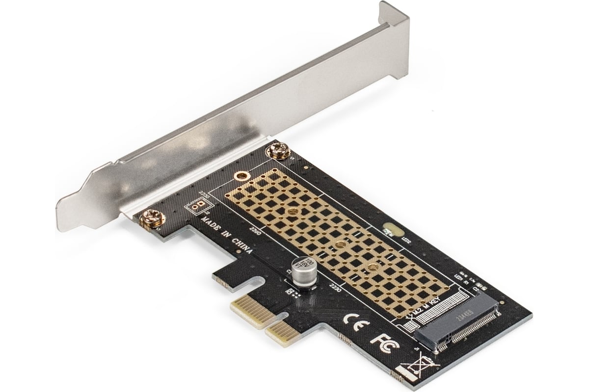 Переходник ExeGate EXE-597 M.2 M key - PCI-E x1 v2.0, для установки SSD M.2  M key в слот PCI-E 296205 - выгодная цена, отзывы, характеристики, фото -  купить в Москве и РФ