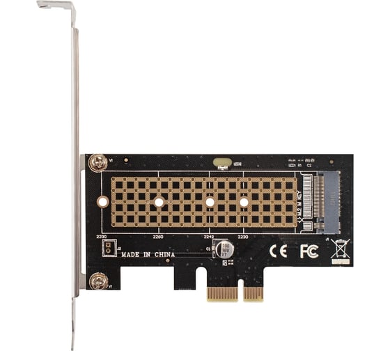 Переходник ExeGate EXE-597 M.2 M key - PCI-E x1 v2.0, для установки SSD M.2 M key в слот PCI-E 296205