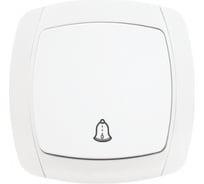 Кнопка звонка EKF Париж, 10А, белый, Simple SQ ESZ10-026-10