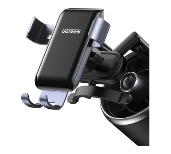Подставка-держатель Ugreen LP274 (30401) Gravity Phone Holder for Round Air Vent для круглых вентиляционных решеток авто. Цвет: серый 30401_