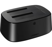 Док-станция для двух жестких дисков Ugreen CM198 (50857) USB 3.0 to SATA Dual-Bay Hard Drive Docking Station EU. Цвет: черный 50857_