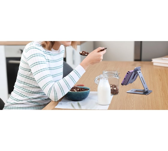 Подставка для телефона Ugreen LP678 (15608) Foldable Multi-Angle Phone Stand With Height Adjustable регулируемая по высоте. Цвет: серый 15608_