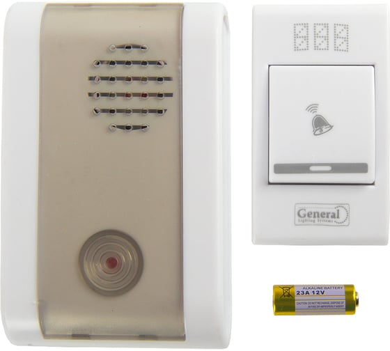 Звонок беспроводной General Lighting Systems GDB-220V-001 от сети 800651