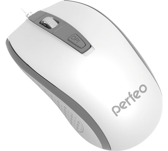 Оптическая мышь Perfeo PROFIL 4 кнопки, USB, бело-серая 30008630