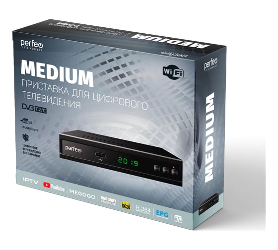 Приставка Perfeo DVB-T2/C MEDIUM для цифрового TV 30010915
