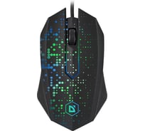 Проводная оптическая мышь DEFENDER Event, MB-754, 7 цветов, 3 кнопки, 1000dpi, черный 52754