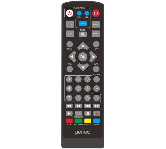 Пульт дистанционного управления Perfeo для DVB-T2 приставок COMBI, MEDIUM 30013443