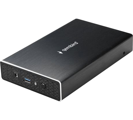 Внешний корпус Gembird USB 3.0 для 3.5" HDD/SSD, порт Type-A, SATA III, металл, чёрный, коробка EE3-U3S-1