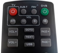 Пульт REXANT универсальный, для DVB-T2, с функцией управления телевизором, RX-DVB-014 38-0014