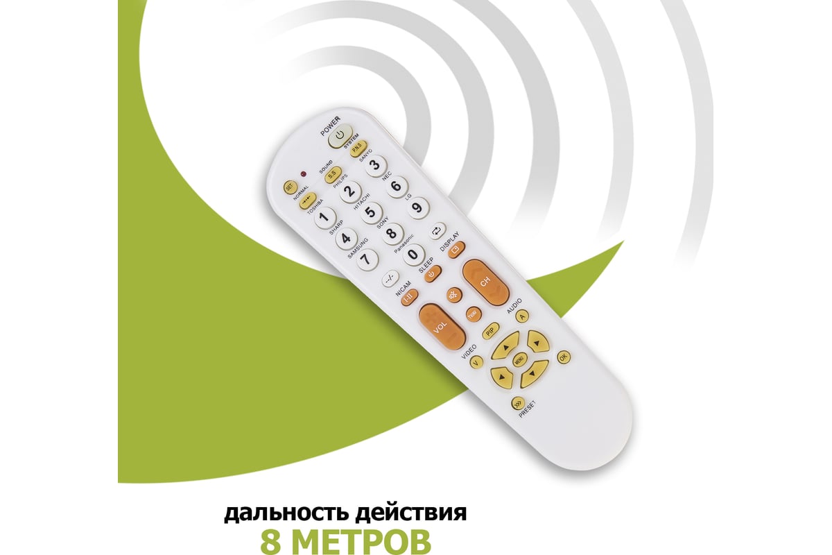 Пульт REXANT универсальный, для телевизора, RX-951 38-0001