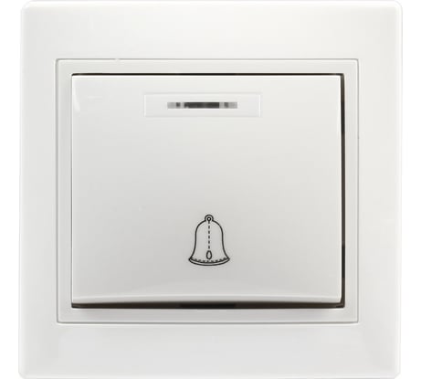 Кнопка звонка с индикатором Smartbuy Венера 10А, белая SBE-01w-10-B1-1