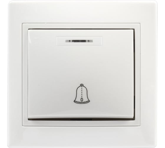 Кнопка звонка с индикатором Smartbuy Венера 10А, белая SBE-01w-10-B1-1 1