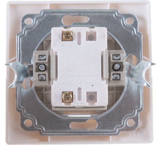 Кнопка звонка с индикатором Smartbuy Венера 10А, белая SBE-01w-10-B1-1