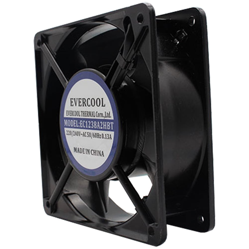 Вентилятор EVERCOOL EC1238A2HBT-7 220В, 120x120x38мм, жесткий вывод ...