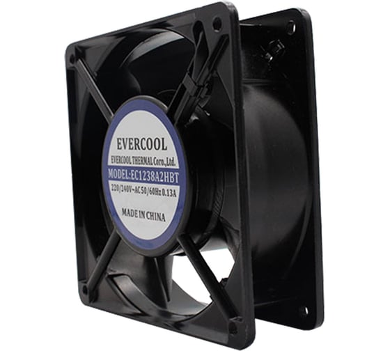 Вентилятор EVERCOOL EC1238A2HBT-7 220В, 120x120x38мм, жесткий вывод, подшипник качения, 2500 об/мин 2015415875 1