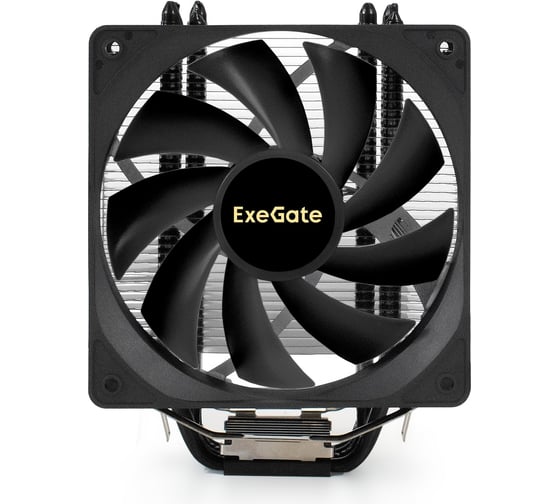Кулер ExeGate Dark Magic EE400XL-PWM Al+Cu, черное покрытие, 4 тепл.трубки, LGA775/1150/1151/1155/1156/1200/1700/1851/AM2/AM2+/AM3/AM3+/AM4/AM5/FM1/FM2/754/9 295004